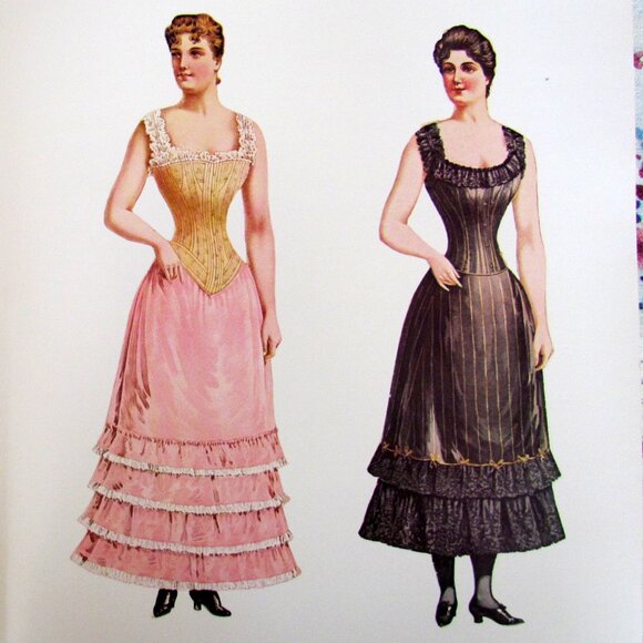 PAPER DOLLS, 1890s ANTIQUE FASHION GIBSON GIRL COSTUMES, UNCUT DOVER MUSEUM BOOK - Picture 4 of 9